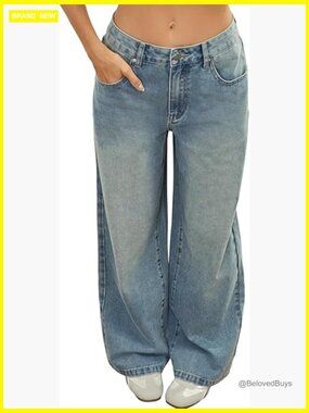 High Rise Adjustable Waist Straight Leg Jeans
